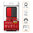 Heavy Duty Shockproof Case / Slide Camera Cover for Oppo A80 5G - Red