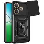 Heavy Duty Shockproof Case / Slide Camera Cover for Oppo A5 Pro 5G - Black
