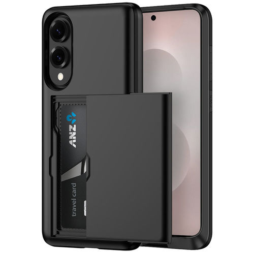 Tough Armour Slide Case & Card Holder for Samsung Galaxy S25 Edge - Black