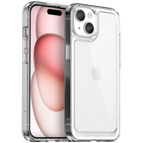 Hybrid Acrylic Tough Shockproof Case for Apple iPhone 15 - Clear (Frame)