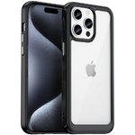 Hybrid Acrylic Tough Shockproof Case for Apple iPhone 15 Pro - Black (Frame)