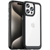 Hybrid Acrylic Tough Shockproof Case for Apple iPhone 15 Pro Max - Black (Frame)
