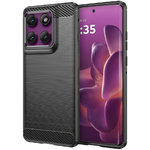 Flexi Slim Carbon Fibre Case for Motorola Edge 60 Pro - Brushed Black
