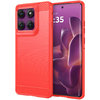 Flexi Slim Carbon Fibre Case for Motorola Edge 60 Pro - Brushed Red