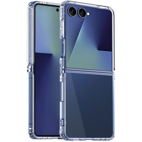 Hybrid Acrylic Tough Shockproof Case for Samsung Galaxy Z Flip7 - Clear (Frame)