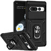 Heavy Duty Shockproof Case / Slide Camera Cover for Google Pixel 7 Pro - Black