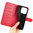 Leather Wallet Case & Card Holder Pouch for Motorola Edge 60 / 60 Pro - Red