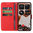 Leather Wallet Case & Card Holder Pouch for Nothing CMF Phone 2 Pro - Red