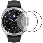 (2-Pack) Clear Film Screen Protector for Samsung Galaxy Watch8 Classic (46mm) - Black