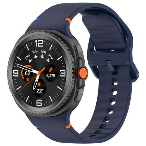 Sport Silicone Band (Buckle Strap) for Samsung Galaxy Watch8 / 8 Classic - Blue