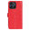 Leather Wallet Case & Card Holder Pouch for Motorola Moto G56 - Red