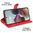 Leather Wallet Case & Card Holder Pouch for Motorola Moto G56 - Red