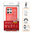Mofi Flexi Slim Carbon Fibre Case for Motorola Moto G56 - Brushed Red