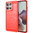 Mofi Flexi Slim Carbon Fibre Case for Motorola Moto G56 - Brushed Red
