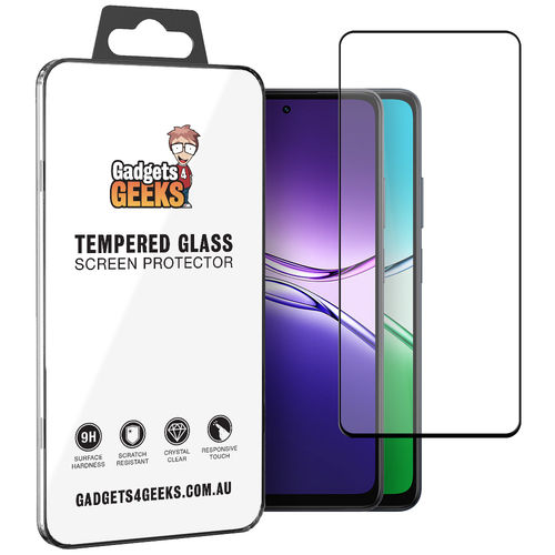 Full Coverage Tempered Glass Screen Protector for Oppo A5 / A5x 4G - Black