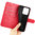 Leather Wallet Case & Card Holder Pouch for Oppo A5x 4G - Red