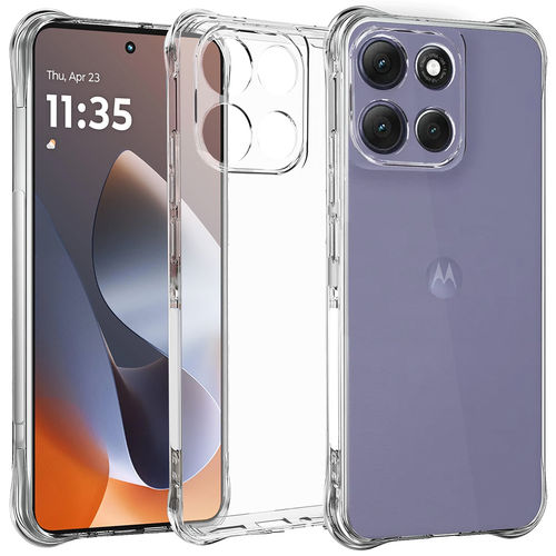 Flexi Gel Shockproof Case for Motorola Moto G86 Power - Clear (Gloss Grip)