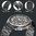 Stainless Steel Link Wrist Band for Samsung Galaxy Watch8 / 8 Classic - Black