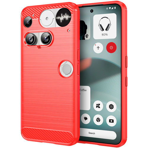 Flexi Slim Carbon Fibre Case for Nothing Phone (3) - Brushed Red