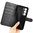 Leather Wallet Case & Card Holder Pouch for Oppo A5 4G - Black