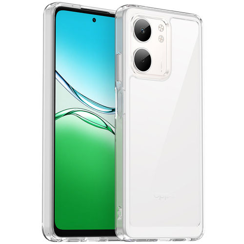 Hybrid Acrylic Tough Shockproof Case for Oppo A5x 4G - Clear (Frame)