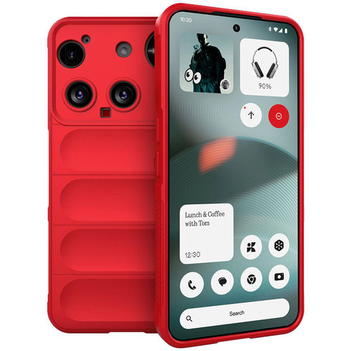 Flexi Grip Defender Shockproof Case for Nothing Phone (3) - Red (Matte)