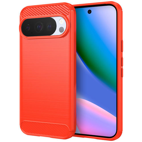 Flexi Slim Carbon Fibre Case for Google Pixel 10 / 10 Pro - Brushed Red