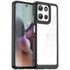 Hybrid Acrylic Tough Shockproof Case for Motorola Moto G56 - Black (Frame)