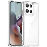 Hybrid Acrylic Tough Shockproof Case for Motorola Moto G56 - Clear (Frame)