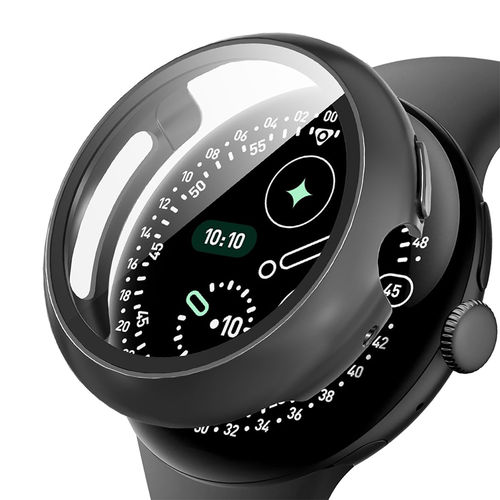 Anti-Scratch Hard Shell Case for Google Pixel Watch 4 (45mm) - Black (Frame)