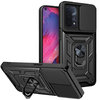 Heavy Duty Shockproof Case / Slide Camera Cover for Oppo A54 5G / A74 5G - Black
