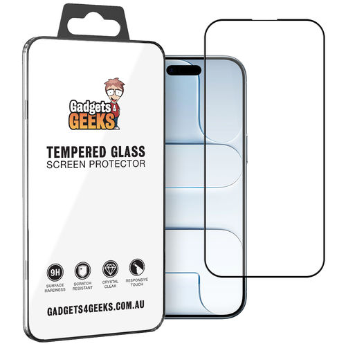 Full Coverage Tempered Glass Screen Protector for Apple iPhone Air - Black