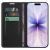 Leather Wallet Case & Card Holder Pouch for Apple iPhone 17 - Black