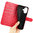 Leather Wallet Case & Card Holder Pouch for Apple iPhone 17 - Red