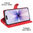 Leather Wallet Case & Card Holder Pouch for Apple iPhone 17 - Red