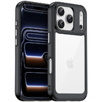 Hybrid Acrylic Tough Shockproof Case for Apple iPhone 17 Pro Max - Black (Frame)