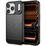 Flexi Slim Carbon Fibre Case for Apple iPhone 17 Pro - Brushed Black