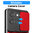 Heavy Duty Shockproof Case / Slide Camera Cover for Motorola Moto G86 Power - Red