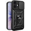 Heavy Duty Shockproof Case / Slide Camera Cover for Apple iPhone 17 - Black