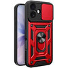 Heavy Duty Shockproof Case / Slide Camera Cover for Apple iPhone 17 - Red