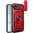 Heavy Duty Shockproof Case / Slide Camera Cover for Apple iPhone Air - Red