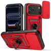 Heavy Duty Shockproof Case / Slide Camera Cover for Apple iPhone 17 Pro Max - Red