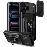 Dual Armour Slide Case / Card Slot Holder / Camera Cover for Apple iPhone 17 Pro Max