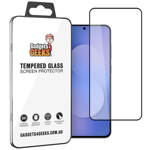 Full Coverage Tempered Glass Screen Protector for Samsung Galaxy S25 FE - Black