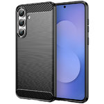 Flexi Slim Carbon Fibre Case for Samsung Galaxy S25 FE - Brushed Black