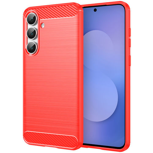 Flexi Slim Carbon Fibre Case for Samsung Galaxy S25 FE - Brushed Red