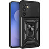 Heavy Duty Shockproof Case / Slide Camera Cover for Samsung Galaxy S25 FE - Black