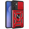 Heavy Duty Shockproof Case / Slide Camera Cover for Samsung Galaxy S25 FE - Red
