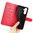 Leather Wallet Case & Card Holder Pouch for Samsung Galaxy A17 5G / 4G - Red