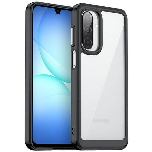 Hybrid Acrylic Tough Shockproof Case for Samsung Galaxy A17 5G / 4G - Black (Frame)